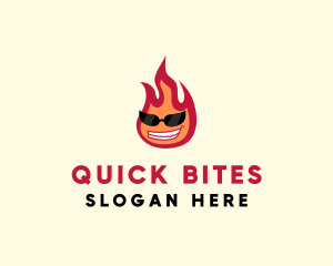 Hot Burning Flame logo design