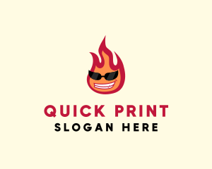 Hot Burning Flame logo design