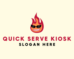 Hot Burning Flame logo design