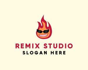 Hot Burning Flame logo design