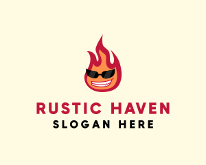 Hot Burning Flame logo design