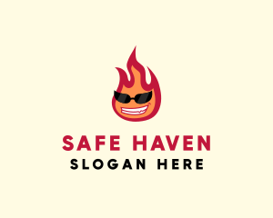 Hot Burning Flame logo design