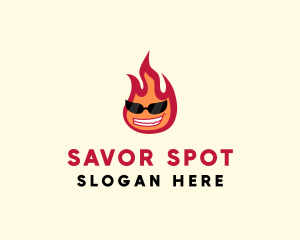 Hot Burning Flame logo design