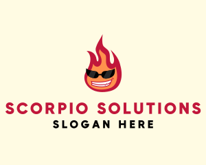 Hot Burning Flame logo design