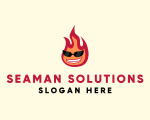 Hot Burning Flame logo design