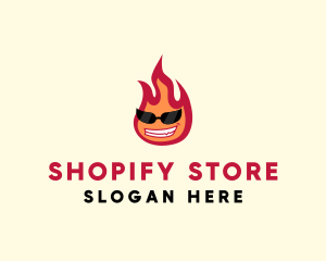 Hot Burning Flame logo design