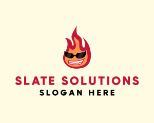 Hot Burning Flame logo design