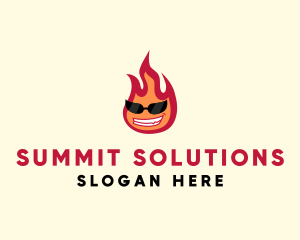 Hot Burning Flame logo design