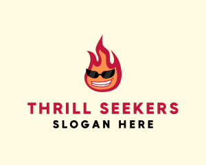 Hot Burning Flame logo design