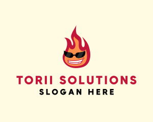 Hot Burning Flame logo design