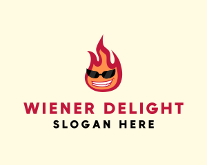 Hot Burning Flame logo design