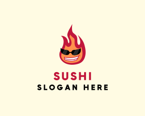 Hot Burning Flame logo design