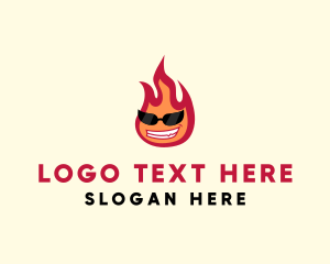 Shades - Hot Burning Flame logo design