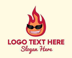 Youtube - Hot Fire Mascot logo design