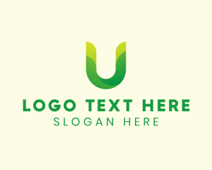 App - Natural Letter U logo design