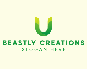 Natural Letter U logo design