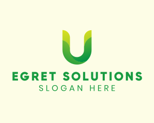 Natural Letter U logo design