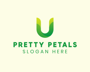 Natural Letter U logo design