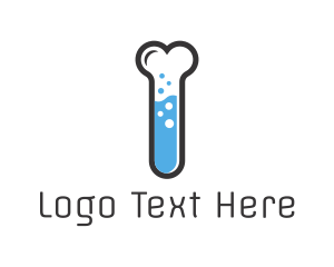 Skeleton - Test Tube Bone logo design