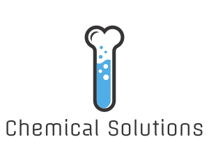 Chemical - Test Tube Bone logo design