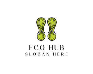 Eco Nature Footprint logo design