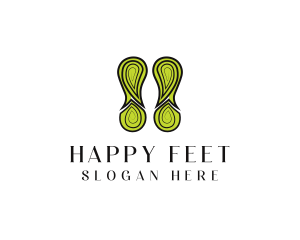 Feet - Eco Nature Footprint logo design