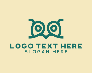 Locator - Owl Eyes Location logo design