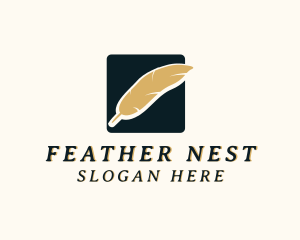 Pen Feather Writing logo design