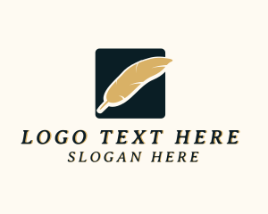 Pen Feather Writing Logo