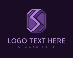 Shape - Geometric Letter S Jewel logo design