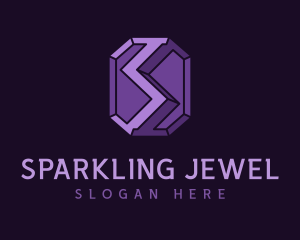 Geometric Letter S Jewel logo design