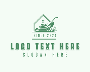 Grass Cutting - Backyard Lawn Mower logo design