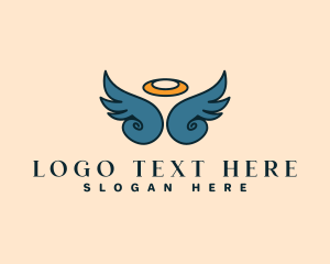 Religious - Guardian Angel Wings logo design