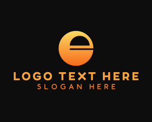 Firm - Modern Geometric Sunset Letter E logo design