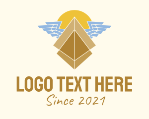 Flying - Sun Pyramid Wings logo design