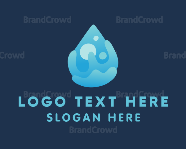 Cleaning Liquid Droplet Logo