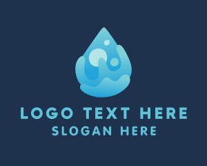 Sanitation - Cleaning Liquid Droplet logo design