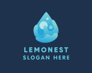 Cleaning Liquid Droplet  Logo