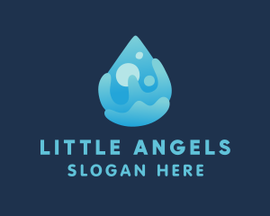 Cleaning Liquid Droplet  Logo