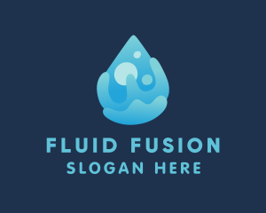 Cleaning Liquid Droplet  logo design