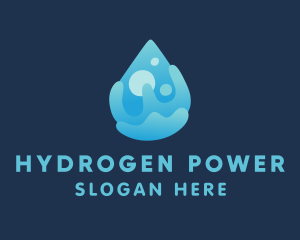 Hydrogen - Cleaning Liquid Droplet logo design