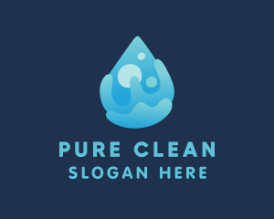 Cleaning Liquid Droplet  logo design