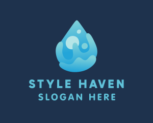 Pool Cleaning - Cleaning Liquid Droplet logo design
