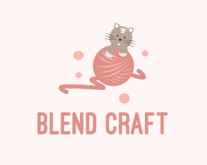 Interweave - Cat Kitten Yarn logo design