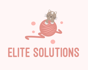 Tailor - Cat Kitten Yarn logo design