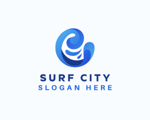 Sea Wave Resort logo design