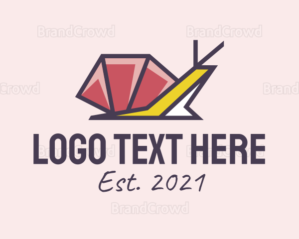 Geometric Mollusk Snail Logo