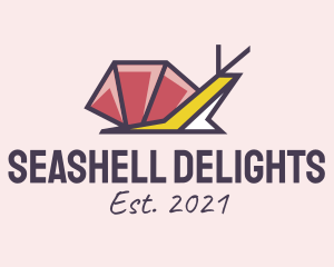 Seashell - Geometric Mollusk Snail logo design