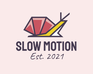 Slug - Geometric Mollusk Snail logo design