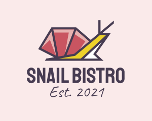 Geometric Mollusk Snail logo design